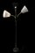 Dreiarmige Stehlampe aus schwarzem Metall & Messing, 1950er, 4 . Set 2
