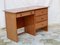 Vintage Schreibtisch aus Rattan & Holz, 1960er 13