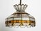 Große italienische Poliarte Glas Deckenlampe, 1960er 1