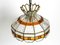 Große italienische Poliarte Glas Deckenlampe, 1960er 4