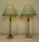 Vintage Brass and Green Metal Table Lamps, Kullmann, the Netherlands, 1970s, Set of 2 12