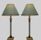 Vintage Brass and Green Metal Table Lamps, Kullmann, the Netherlands, 1970s, Set of 2 6