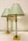 Vintage Brass and Green Metal Table Lamps, Kullmann, the Netherlands, 1970s, Set of 2 13