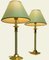 Vintage Brass and Green Metal Table Lamps, Kullmann, the Netherlands, 1970s, Set of 2 14