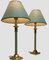 Lampes de Bureau Vintage en Laiton et Métal Vert, Kullmann, Pays-Bas, 1970s, Set de 2 5