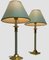 Vintage Brass and Green Metal Table Lamps, Kullmann, the Netherlands, 1970s, Set of 2 5