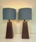 Conical Obelisk Faux-Leather Table Lamps, 1970s, Set of 2 5