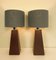 Conical Obelisk Faux-Leather Table Lamps, 1970s, Set of 2 7