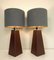 Conical Obelisk Faux-Leather Table Lamps, 1970s, Set of 2 4
