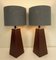 Conical Obelisk Faux-Leather Table Lamps, 1970s, Set of 2 17