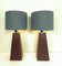 Conical Obelisk Faux-Leather Table Lamps, 1970s, Set of 2 2
