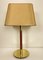 Metalarte Leather and Brass Table Lamp from Hansen, 1970s, Image 4