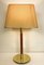 Metalarte Leather and Brass Table Lamp from Hansen, 1970s, Image 2