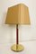 Metalarte Leather and Brass Table Lamp from Hansen, 1970s 13