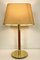 Metalarte Leather and Brass Table Lamp from Hansen, 1970s 15