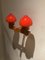 Swedish Wall Lamp in Orange Glass Pine, 1960s, Image 3