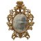 18th Century Carved and Gilded Wood Oval Wall Mirror, Image 1
