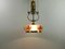 Adjustable Chandelier with Hand Painted Glass Shade from Vienna, 1920s, Image 5