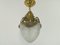 Vintage French Ceiling Lamp with a Sanded Glass Shade, 1910s, Image 12