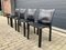 Cab Dining Chairs in Black Leather by Mario Bellini for Cassina, 1990s, Set of 4 1