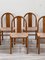 Sedie da pranzo curve in legno di Annig Sarian per Tisettanta, anni '80, set di 6, Immagine 2