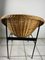 French Rattan & Steel Tube Armchair, 1970s 6