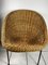 French Rattan & Steel Tube Armchair, 1970s, Image 2