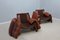 Brutalist Leather Armchairs, 1970s, Set of 2 6