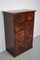 19th Century German Flower Mahogany Apothecary Cabinet 14