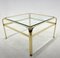 Italian Coffee Table in Brass and Glass by Mauro Lipparini, 1970s 3