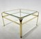 Italian Coffee Table in Brass and Glass by Mauro Lipparini, 1970s, Image 3
