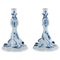 Large Antique German Bulb Pattern Candlesticks from Meissen, 1800s, Set of 2 1