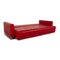 Vida Three-Seater Sofa in Red Leather Rolf Benz 3