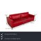 Drei-Sitzer Vida Sofa Set aus Rotem Leder von Rolf Benz, 2er Set 2
