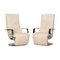 Dave Chairs in Cream Leather from Brühl, Set of 2 1