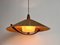 Mid-Century Hanging Lamp in Teak with Cord Shade from Temde, 1960 10