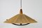 Mid-Century Hanging Lamp in Teak with Cord Shade from Temde, 1960 8