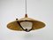 Mid-Century Hanging Lamp in Teak with Cord Shade from Temde, 1960 5