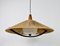 Mid-Century Hanging Lamp in Teak with Cord Shade from Temde, 1960 3