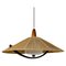 Mid-Century Hanging Lamp in Teak with Cord Shade from Temde, 1960 1