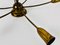 Mid-Century Six-Arm Sputnik Chandelier in Brass, 1960s 6