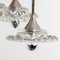Lampada da soffitto vintage in vetro e metallo cromato di Hillebrand, anni '60, Immagine 4