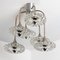 Vintage Ceiling Lamp in Glass and Chrome from Hillebrand, 1960s 5