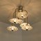 Vintage Ceiling Lamp in Glass and Chrome from Hillebrand, 1960s 12