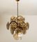 Italian Smoked Glass and Brass Chandelier in style of Vistosi, 1970s 13