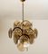 Italian Smoked Glass and Brass Chandelier in style of Vistosi, 1970s, Image 13