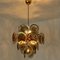 Italian Smoked Glass and Brass Chandelier in style of Vistosi, 1970s, Image 11