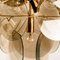 Italian Smoked Glass and Brass Chandelier in style of Vistosi, 1970s 14