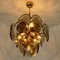 Italian Smoked Glass and Brass Chandelier in style of Vistosi, 1970s 10