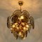 Italian Smoked Glass and Brass Chandelier in style of Vistosi, 1970s, Image 10